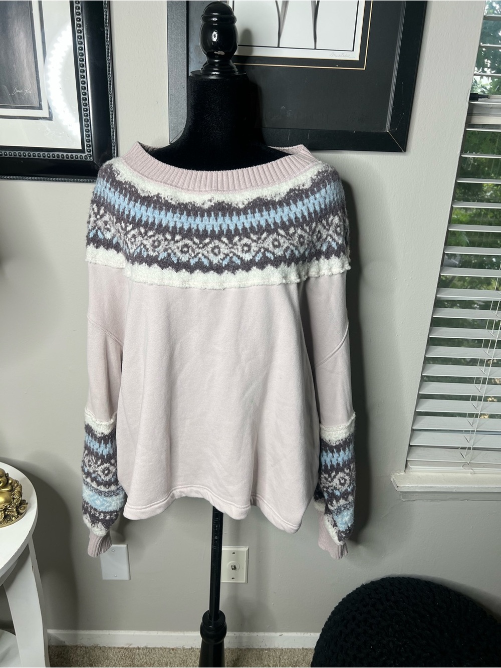 Free people chilly sweatshirt X-large hushed violet combo - Picture 6 of 11